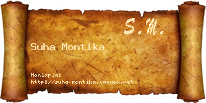 Suha Montika névjegykártya
